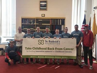 Bergen Catholic High School students recently raised over $6,600 for St. Baldrick's Foundation to help fund research for childhood cancers.