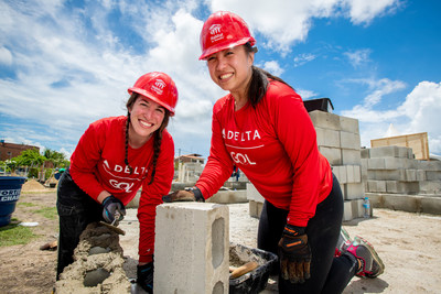 Delta employees are volunteering this week in Recife, Brazil for the 16th global build with Habitat for Humanity.