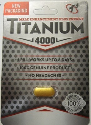 Titanium 4000 - Amélioration de la performance sexuelle (Groupe CNW/Santé Canada)