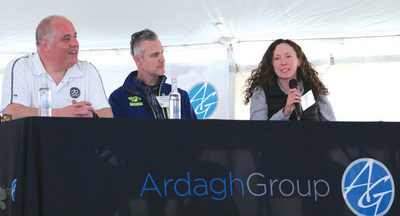 From left to right: Larry Lane from Double Barley Brewing, Josh Brewer from Mother Earth Brewing and Kate Binder from Bell&rsquo;s Brewery.