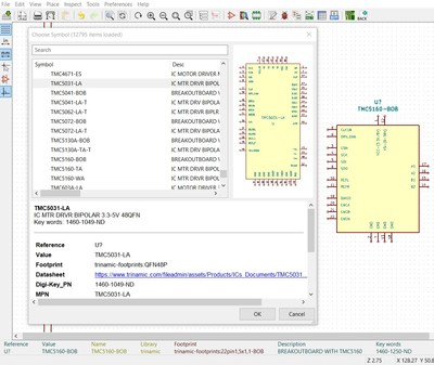 KiCad Supplier Library Screenshot KiCad Supplier Library Screenshot