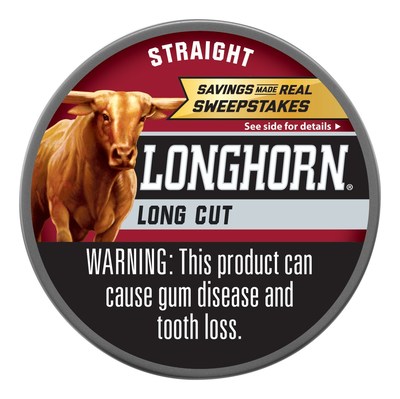 Longhorn Long Cut Straight Featuring the Savings Made Real Sweepstakes Banner