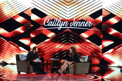 Host Nikos Koklonis interviews his guest, Caitlyn Jenner, of ''It's Show Time'' (PRNewsfoto/Koklonis Media)