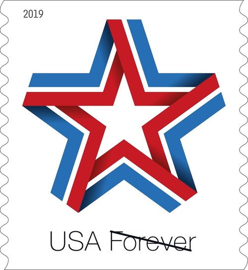 Offering a fresh take on patriotic stamps, Star Ribbon Forever stamp now on sale nationwide at Post Offices and online at usps.com/shop.