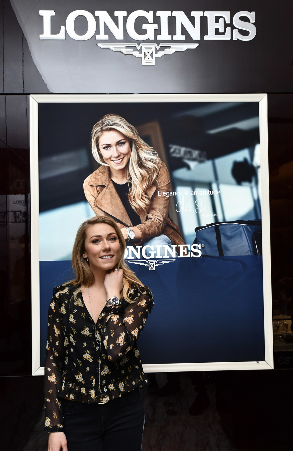 Skier Mikaela Shiffrin Presents New Longines Watch at Macy's Herald Square in New York