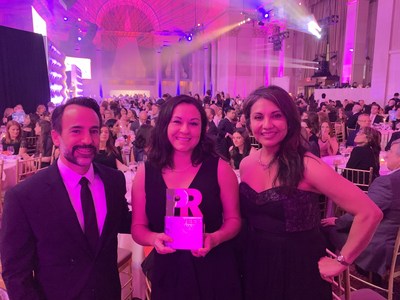 Citizens Clean Elections Commission, Voter Education Director, Gina Roberts collects PRWeek Award for ‘Best in Public Sector Campaigns’ for ’18 in 2018,’ along with Associate Creative Director, Ben Dveirin and Executive Director of Public Relations, Christina Borrego of RIESTER Advertising Agency