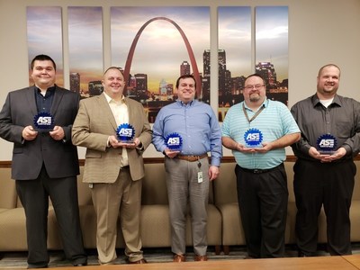 From left to right: Enterprise Fleet Management NSD technicians Travis Guenzler, Jason Hodge, Kelley Hatlee, Amos Eaton and Ryan Egleston.