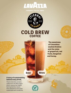 Lavazza launches first cold brew coffee made with sustainably sourced coffee beans from Colombia