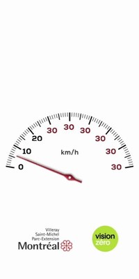 30 km/h : C'est maintenant la nouvelle vitesse dans les rues locales de Villeray-Saint-Michel-Parc-Extension (Groupe CNW/Ville de Montral - Arrondissement de Villeray - Saint-Michel - Parc-Extension)