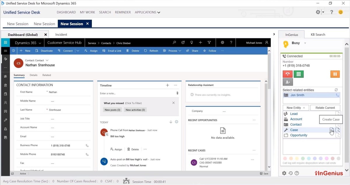 InGenius Software Announces Integration with Unified Service Desk for  Microsoft Dynamics 365
