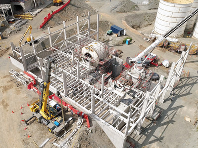 Image 2: Grinding Area Construction Underway (CNW Group/Continental Gold Inc.)