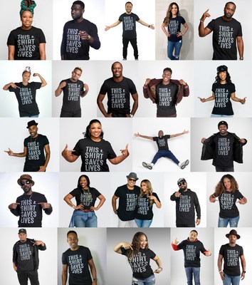 Actors, singers and musicians across gospel and urban radio join the #ThisShirtSavesLives movement in support of St. Jude Children's Research Hospital.