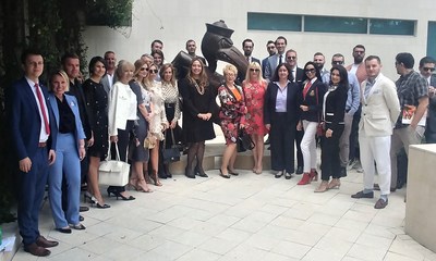 Ms. Anda Malescu, President of the Romanian-American Chamber of Commerce (second from left) with the Romanian business delegation in Miami, Florida on March 20, 2019