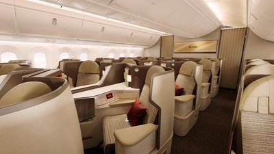 Hainan Airlines 787-9 Dreamliner's Business Class with "Dream Feather" interiors Hainan Airlines 787-9 Dreamliner's Business Class with "Dream Feather" interiors