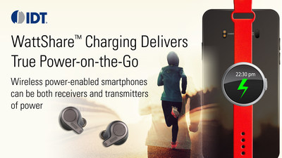 IDT's WattShare technology enables smartphones to wirelessly charge other devices.