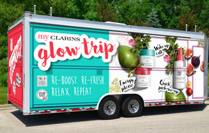 Discover My Clarins at the "Glow Trip, an experiential pop-up coming soon to a city near you!"