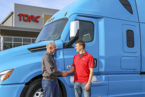 Daimler Trucks North America President and CEO, Roger Nielsen, with Torc CEO, Michael Fleming