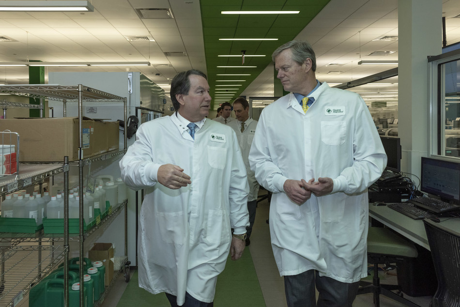 Massachusetts Governor Baker Visits State of the Art Quest Diagnostics
