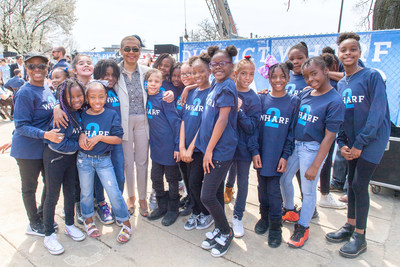 Amidon-Bowen Elementary School Choir with Congresswoman Eleanor Holmes Norton at The Wharf Phase 2 Construction Kick Off Celebration in Washington, D.C.