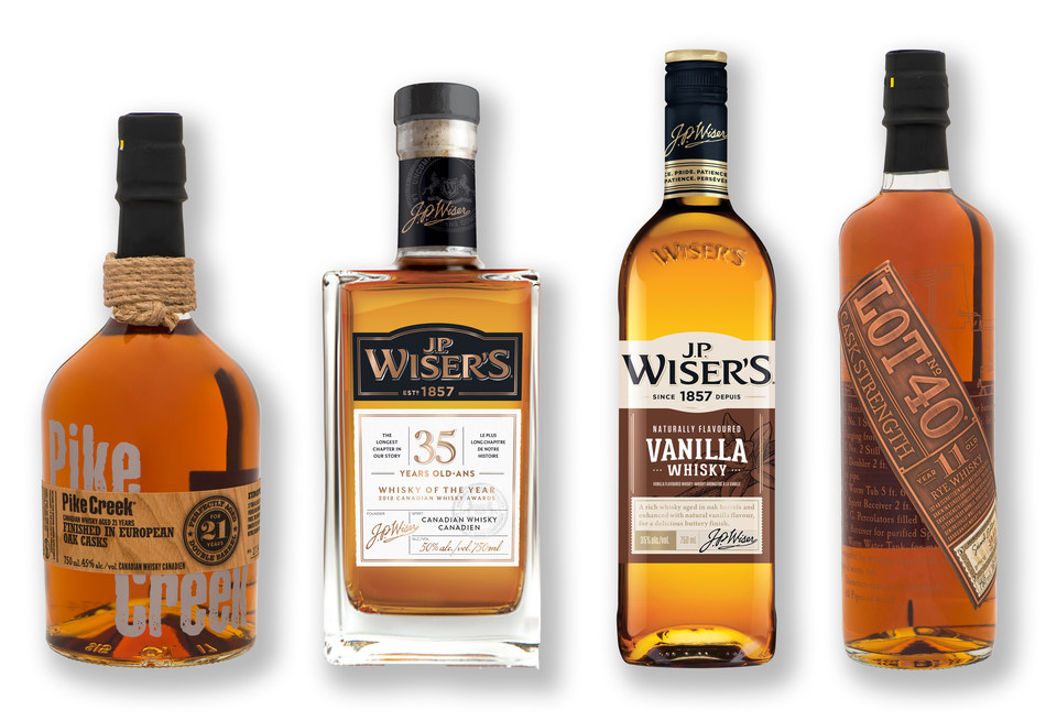 Corby Spirit and Wine's Canadian Whiskies Achieve Worldwide Acclaim (CNW Group/Corby Spirit and Wine Communications)