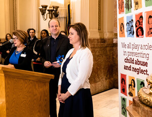 Governor Polis and CDHS Executive Director Launch National Child Abuse Prevention Month at the Capitol