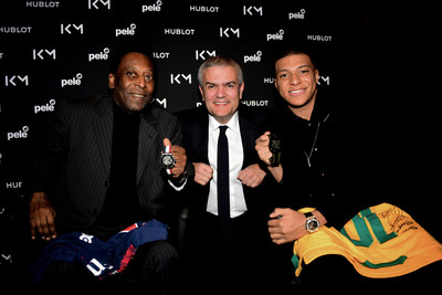 Pele, Ricardo-Guadalupe, and Kylian Mbapp (PRNewsfoto/HUBLOT)