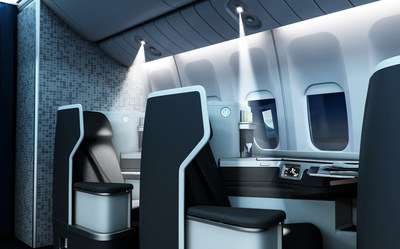 The Collins Aerospace μLED Reading Light is a small reading and dome light that works in unison with the cabin lighting system to create scenes that synergistically add to the general cabin environment.