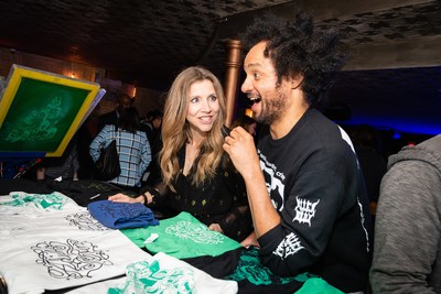 Adult Swim's Rick and Morty star Sarah Chalke and Derrick Beckles from Mostly for Millenials at the Adult Swim launch party on April 3, 2019. Photo credit: Ryan Visima (CNW Group/Corus Entertainment Inc.)