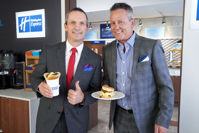 Guy Carbonneau wins the Holiday Inn Express READIEST Breakfast Challenge Canada with his breakfast masterpiece, “The Power Play Pancake Cup.” (CNW Group/Holiday Inn Express)