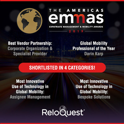 ReloQuest Inc. is shortlisted in 4 categories at the FEM Americas EMMAs