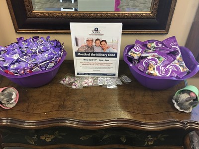 Shaw Family Housing offers up goodies to support Month of the Military Child (PRNewsfoto/Hunt Military Communities) Shaw Family Housing offers up goodies to support Month of the Military Child (PRNewsfoto/Hunt Military Communities)