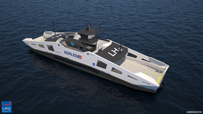 Norled ferry to be powered by a hybrid combination of Ballard fuel cell modules together with batteries (CNW Group/Ballard Power Systems Inc.)