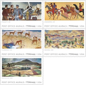 U.S. Postal Service Honors Post Office Lobby Artwork with Stamps