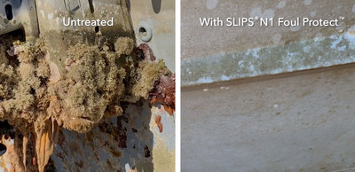 Untreated surface vs. SLIPS® Foul Protect™ N1 treated surface