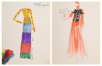 April 18 Auction Unveils 125 of Karl Lagerfeld's Earliest Fashion Sketches from His Days with House of Tiziani in Rome