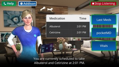 The World's First Virtual Caregiver - Addison, of Addison Care, guides a client through medication management.