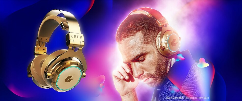 The Real Madrid Rightback Dani Carvajal in CEEK VE 4D Audio Headphones