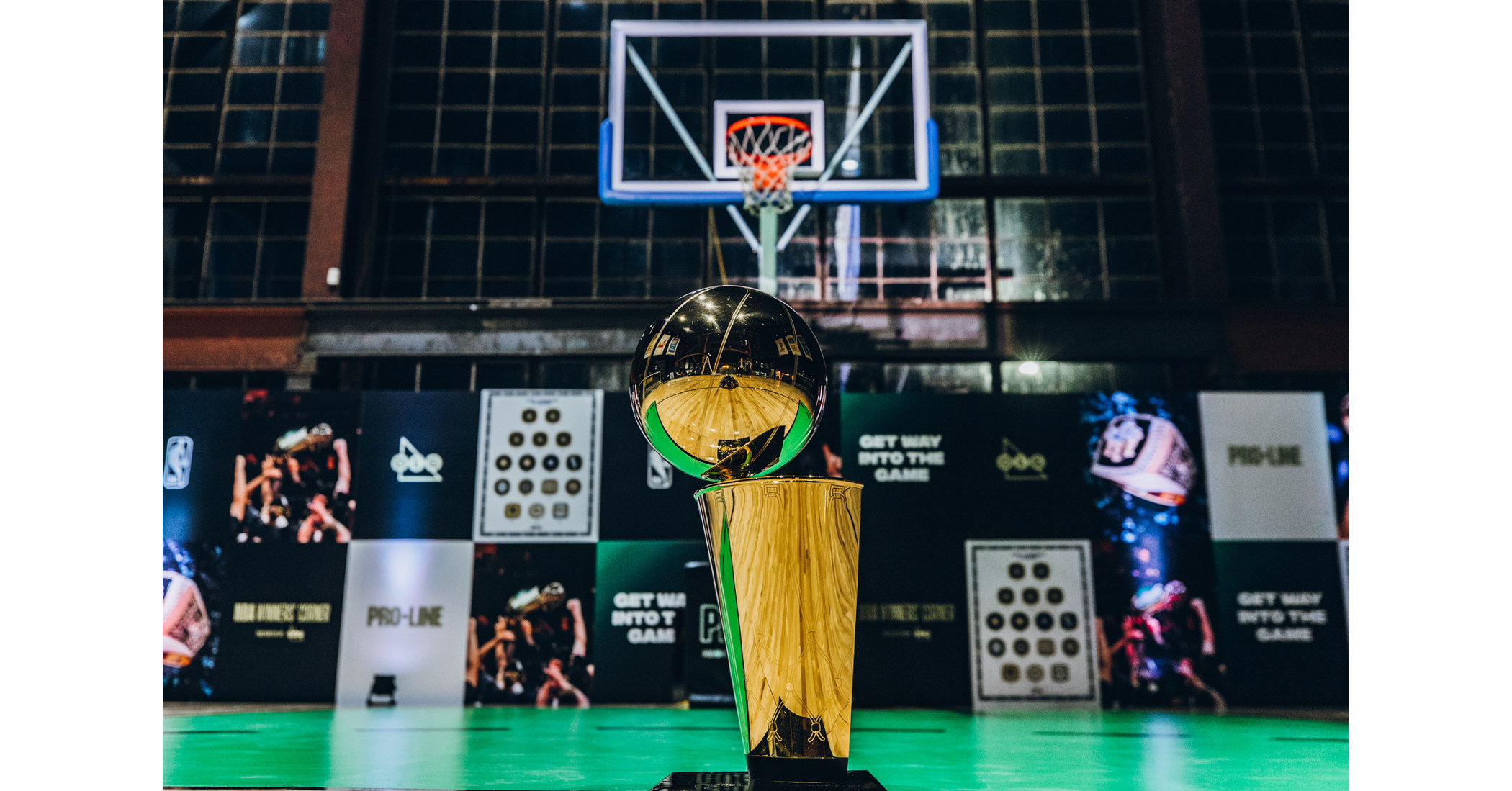 Basketball: NBA championship trophy draws crowd in Kingston
