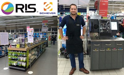 RIS associate pictured with the INKCENTER at Schiever Sens 