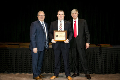 CTP Graduation Ceremony: Bob Larsen (J.J. Keller & Associates), Nick Burling (Lytx), Gary Petty (NPTC President & CEO)