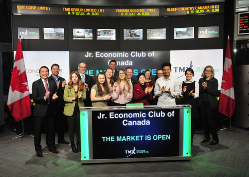 Jr. Economic Club of Canada Opens the Market (CNW Group/TMX Group Limited)