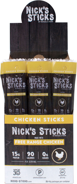 Nick's Sticks Adds Free-Range Chicken Snack Sticks
