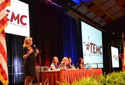 AshBritt CEO Brittany Perkins Castillo discusses the important role women have played in the Emergency Management field to a large audience at the 2019 Texas Emergency Management Conference.