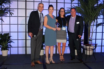 L to R: David Pesko, NAPCO Media; Tonya Powers, Canon Solutions America; Sheri Jammallo, Canon Solutions America; and Mark Subers, NAPCO Media. [Photo Credit: NAPCO Media]