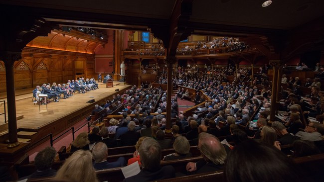 Member Induction ceremony for the American Academy of Arts and Sciences, held at Memorial Hall, Cambridge, MA on October 2017.