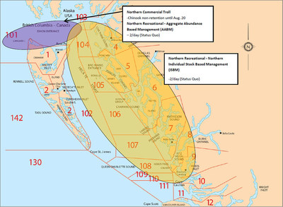 Fraser Chinook Management Measures in Southern and Northern BC Fishery Areas (CNW Group/Fisheries and Oceans (DFO) Canada)