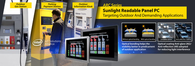 Avalue Technology ARC sunlight readable panel PC series targeting outdoor and demanding applications