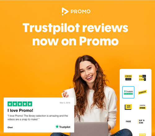 Promo.com and Trustpilot join forces to help businesses integrate customer reviews into their marketing videos for added credibility, engagement, and performance.