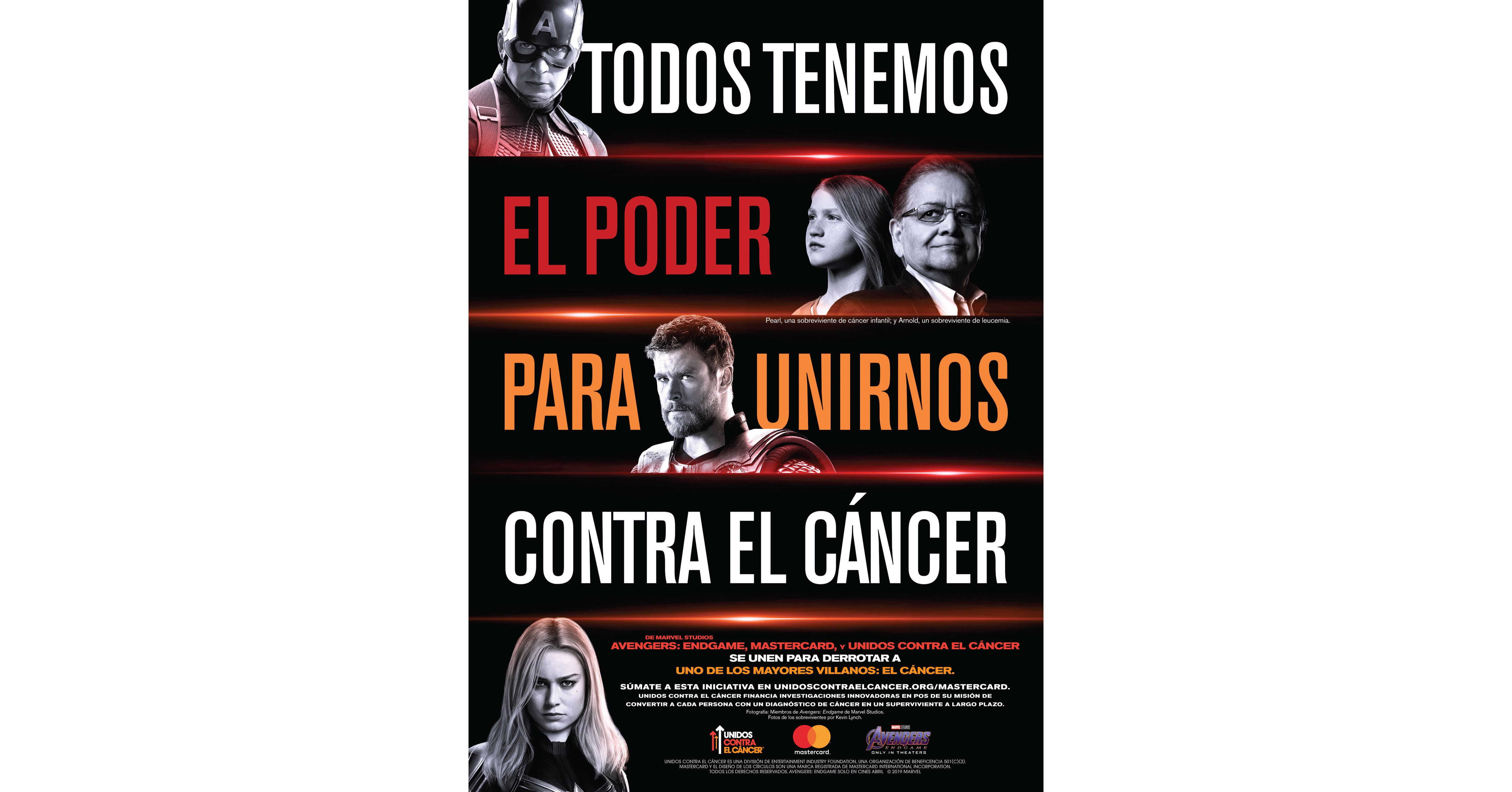 Stand Up To Cancer, Mastercard Y La Película De Marvel Studios, Avengers:  Endgame unidos Para Ayudar A Combatir Al Villano Más Grande De Todos: El  Cáncer