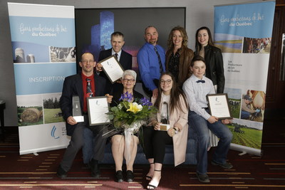 Gagnants du concours de qualit du lait Lait'xcellent 2018 (Groupe CNW/Les Producteurs de lait du Qubec)